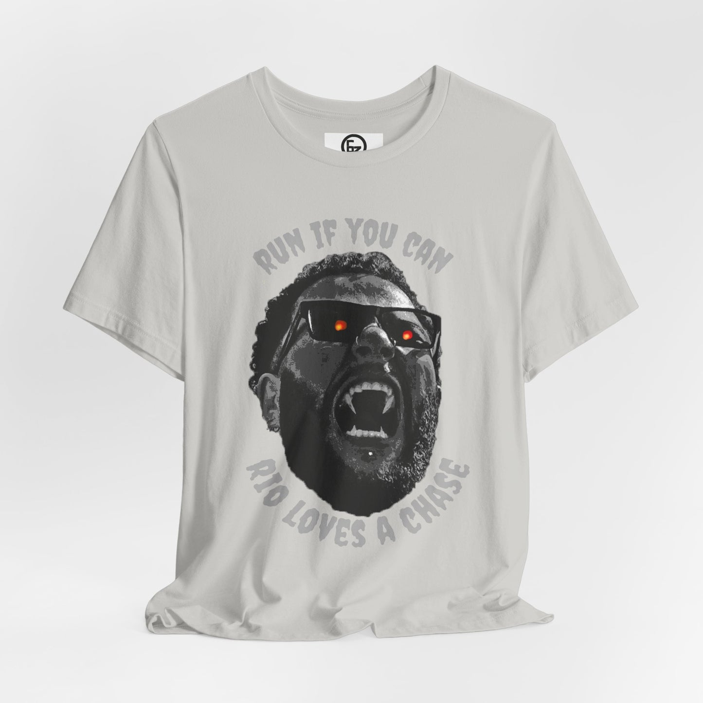 Funny Graphic Tee - 'Run If You Can, Rio Loves A Chase'