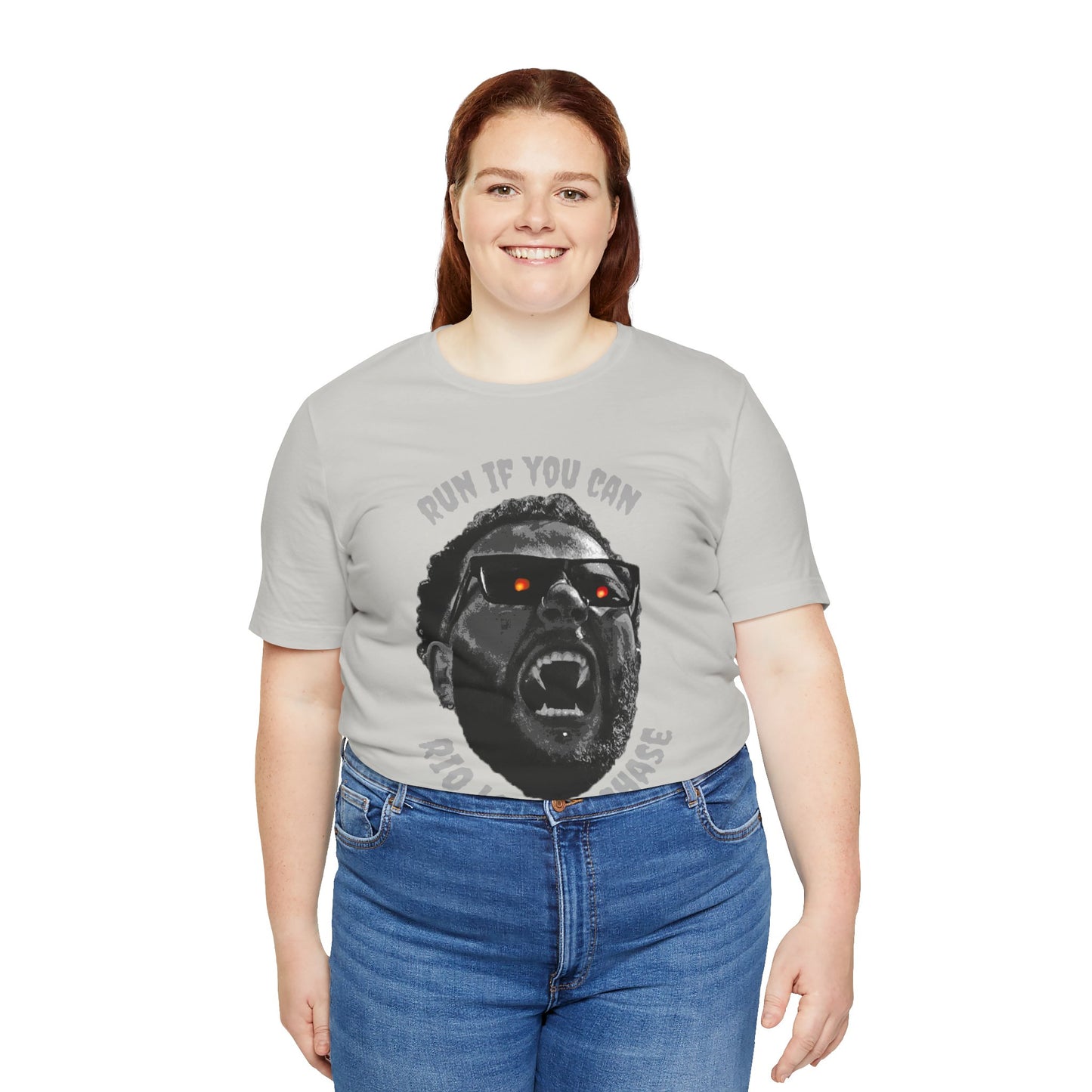 Funny Graphic Tee - 'Run If You Can, Rio Loves A Chase'