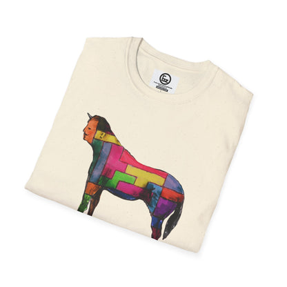 Colorful Horse Graphic Unisex T-Shirt, Vibrant Art Tee, Casual Wear, Unique Gift, Animal Lover Shirt, Summer Fun Attire