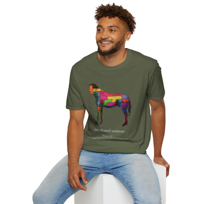 Colorful Horse Graphic Unisex T-Shirt, Vibrant Art Tee, Casual Wear, Unique Gift, Animal Lover Shirt, Summer Fun Attire
