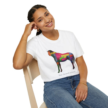 Colorful Horse Graphic Unisex T-Shirt, Vibrant Art Tee, Casual Wear, Unique Gift, Animal Lover Shirt, Summer Fun Attire