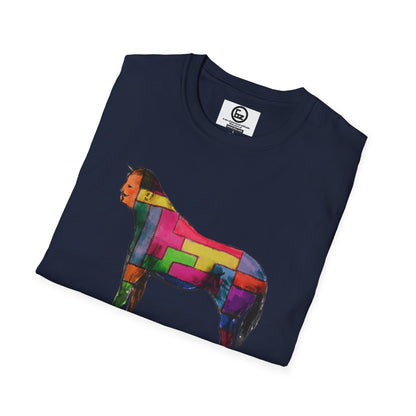 Colorful Horse Graphic Unisex T-Shirt, Vibrant Art Tee, Casual Wear, Unique Gift, Animal Lover Shirt, Summer Fun Attire