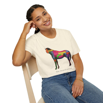 Colorful Horse Graphic Unisex T-Shirt, Vibrant Art Tee, Casual Wear, Unique Gift, Animal Lover Shirt, Summer Fun Attire