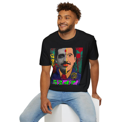 Colorful Artistic Unisex T-Shirt with Graphic Design, Retro Style, Casual Wear, Gift for Art Lovers, Unique Streetwear, Birthday Gift