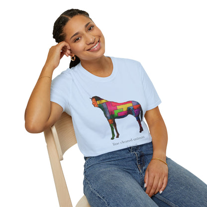 Colorful Horse Graphic Unisex T-Shirt, Vibrant Art Tee, Casual Wear, Unique Gift, Animal Lover Shirt, Summer Fun Attire
