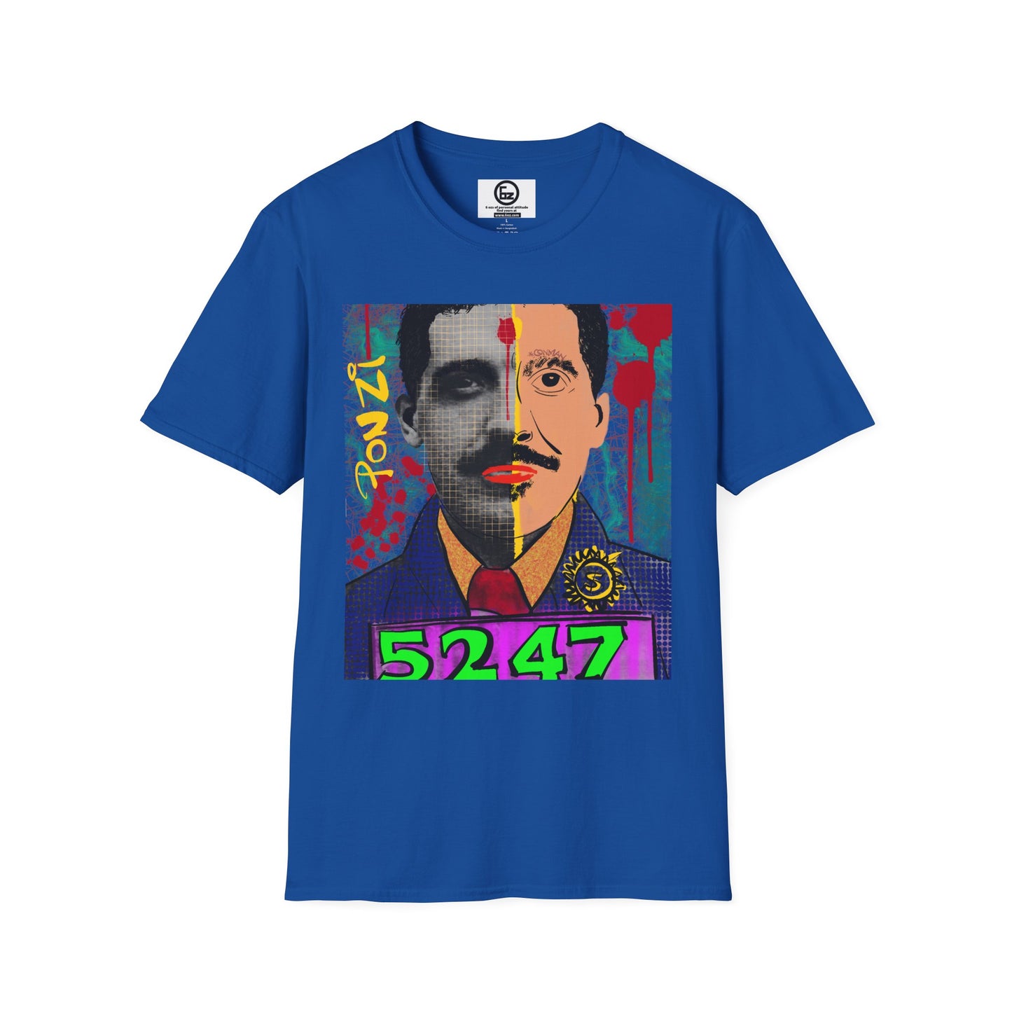 Colorful Artistic Unisex T-Shirt with Graphic Design, Retro Style, Casual Wear, Gift for Art Lovers, Unique Streetwear, Birthday Gift